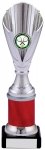 9" SILVER AND RED TROPHY