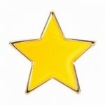 YELLOW STAR ENAMEL BADGE