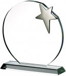 7.5" SILVER STAR ON CLEAR BASE