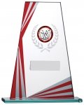 6.5" RED CLEAR GLASS AWARD