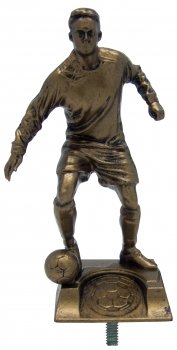 5.5inch ANTIQUE GOLD MALE FOOTBALL FIGURE HOLDER