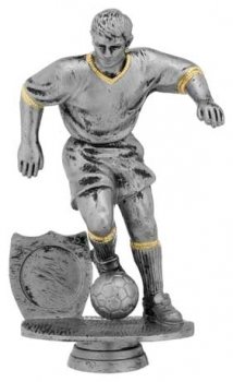 6inch ANTIQUE SILVER MALE FOOTBALL FIGURE HOLDER