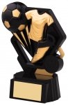 6" GOLD AND BLACK THUNDER FOOTBALL TROPHY