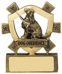 3 1/8"DOG OBEDIENCE MINI SHIELD AWARD