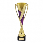15" GOLD AND PURPLE TROPHY