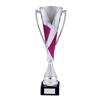 15Inch SILVER AND PINK TROPHY
