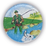 FLY FISHING 1"DOMED CENTRE