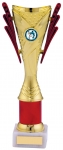 11" GOLD RED TROPHY