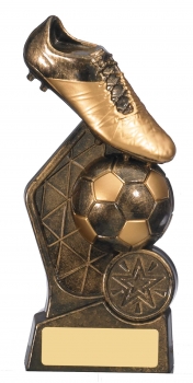 6Inch HEX FOOTBALL BOOT AND BALL TROPHY