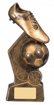 8.75Inch HEX FOOTBALL BOOT AND BALL TROPHY