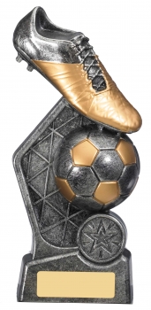 7.5Inch HEX FOOTBALL BOOT AND BALL TROPHY