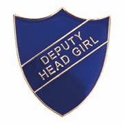 BLUE DEPUTY HEAD GIRL SHIELD BADGE