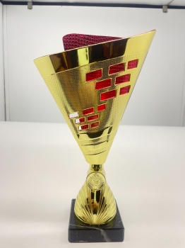 11Inch GOLD RED TROPHY