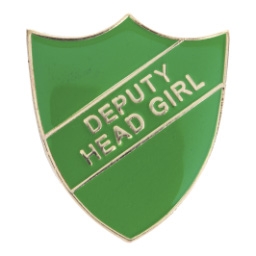 GREEN DEPUTY HEAD GIRL SHIELD BADGE