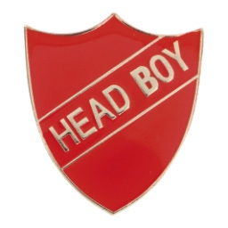 RED HEAD BOY SHIELD BADGE