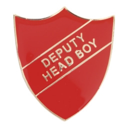RED DEPUTY HEAD BOY SHIELD BADGE