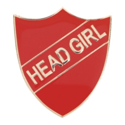 RED HEAD GIRL ENAMEL SHIELD