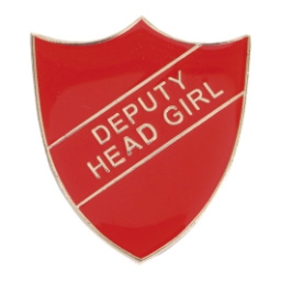 RED DEPUTY HEAD GIRL ENAMEL