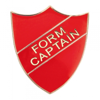 RED FORM CAPTAIN SHIELD BADGE