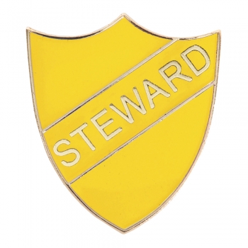 YELLOW STEWARD ENAMEL SHIELD