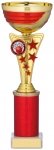 9.75"GOLD AND RED CUP TROPHY