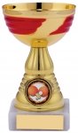 5"GOLD RED CUP TROPHY