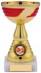 6"GOLD RED CUP TROPHY
