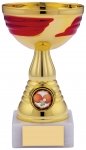 6.5"GOLD RED CUP TROPHY