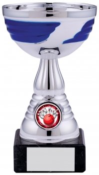 6.5InchSILVER BLUE CUP TROPHY
