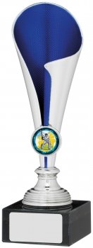 8.25inch SILVER BLUE TROPHY