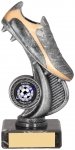 160mm FOOTBALL BOOT TROPHY ANTIQUE SILVER
