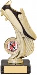 160mm FOOTBALL BOOT TROPHY GOLD/BLACK