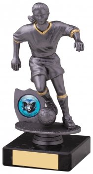 6.75Inch FEMALE FOOTBALL SILVER TROPHY