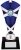 8.25"SILVER BLUE TROPHY