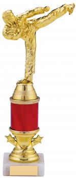 9.5inch GOLD RED KARATE TROPHY