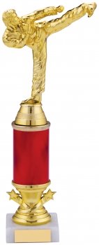 10.5Inch GOLD RED KARATE TROPHY