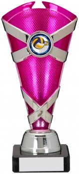190mm SILVER PINK TROPHY