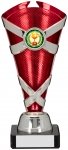 190mm SILVER RED TROPHY
