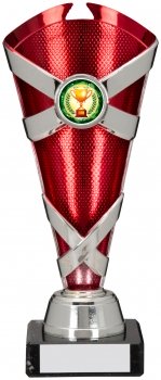 205mm SILVER RED TROPHY