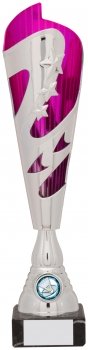 355mm SILVER PINK STAR TROPHY