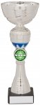 210mm SILVER AND BLUE TROPHY