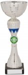 240mm SILVER AND BLUE TROPHY