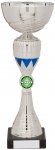 270mm SILVER AND BLUE TROPHY
