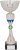 293mm SILVER AND BLUE TROPHY