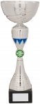 310mm SILVER AND BLUE TROPHY