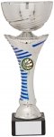 250mm SILVER WITH BLUE STRIPE