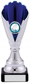 7inch SILVER BLUE TROPHY