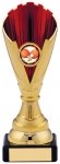 7" GOLD RED TROPHY