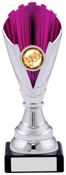 7inch SILVER PINK TROPHY