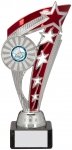220mm SILVER RED TROPHY